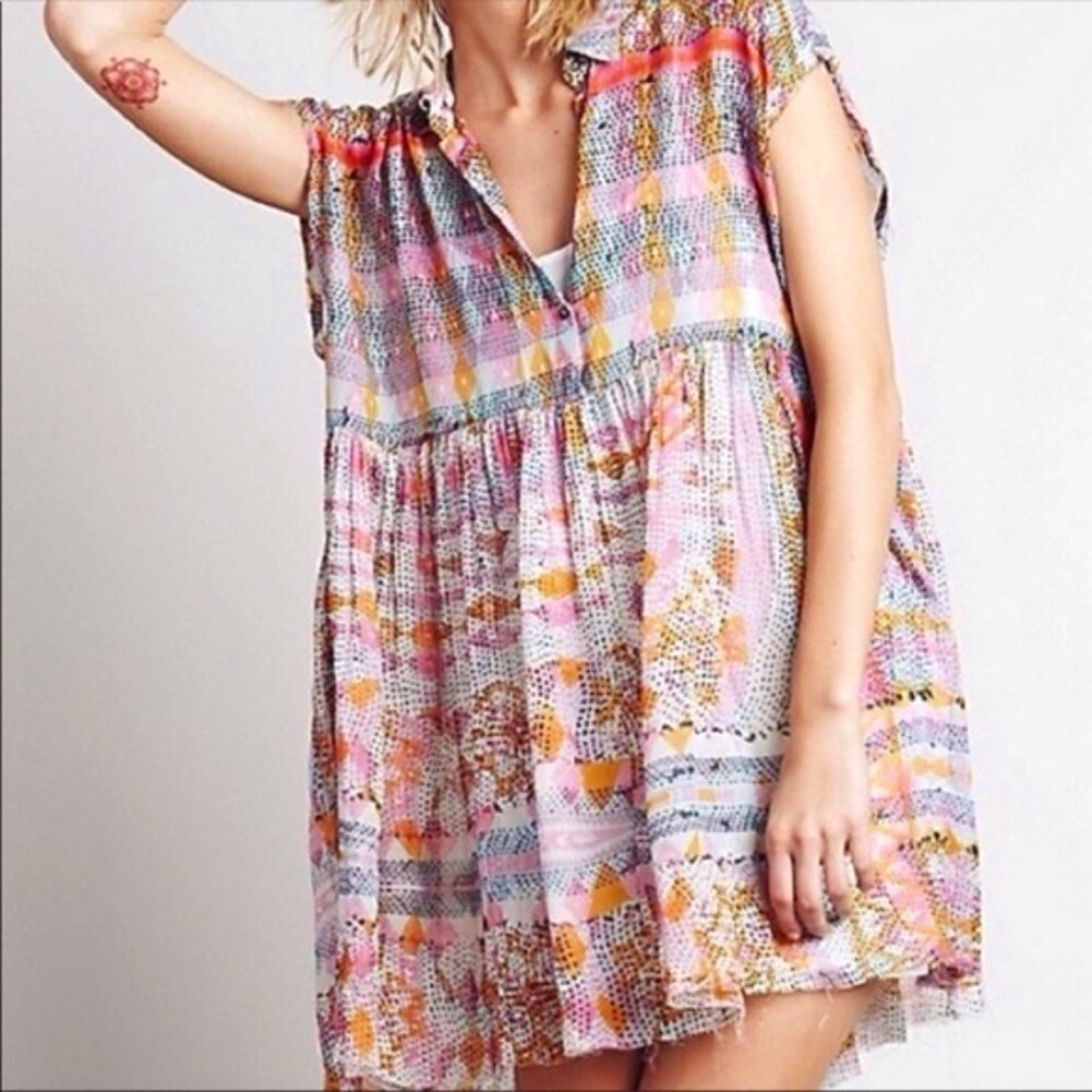 Free People Extreme Shirt Dress, NWOT, $128